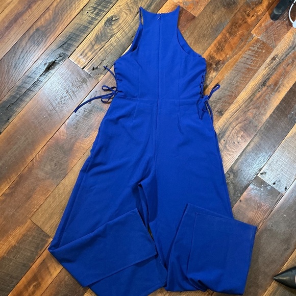Badgley Mischka Belle Blue Jumpsuit | Size 8 - Picture 8 of 9